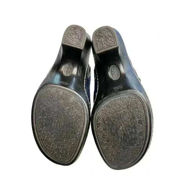 Women’s Sofft Leather Mules Slip-Ons•Dark Blue•Size 8•Genuine Leather•Like New• - Picture 3 of 14